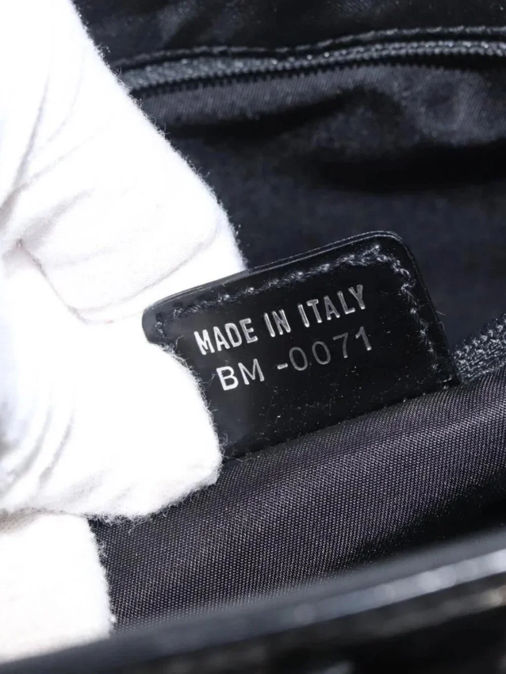 Christian Dior Tote Bag Nylon Black Silver Auth 172694 - Picture 10 of 16